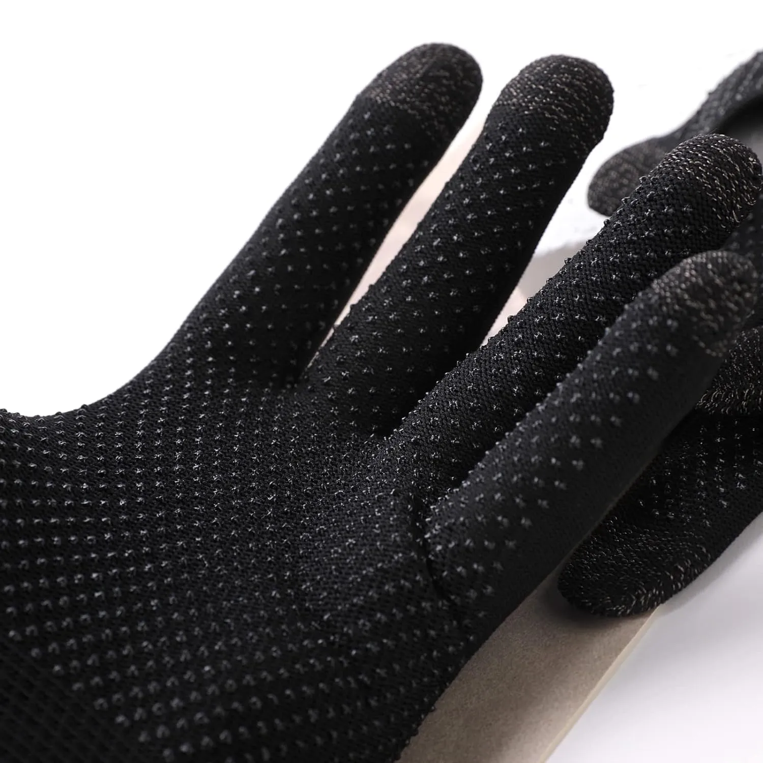 Kuber Industries Non-Slip Warm Five-Finger Touch screen Gaming Gloves (MH-TG001)- Black (Pack Of 4)