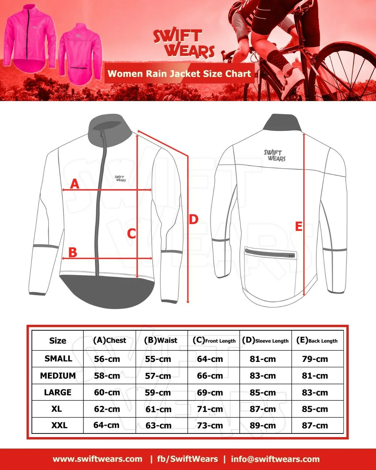 Ladies Cycling Waterproof Jacket