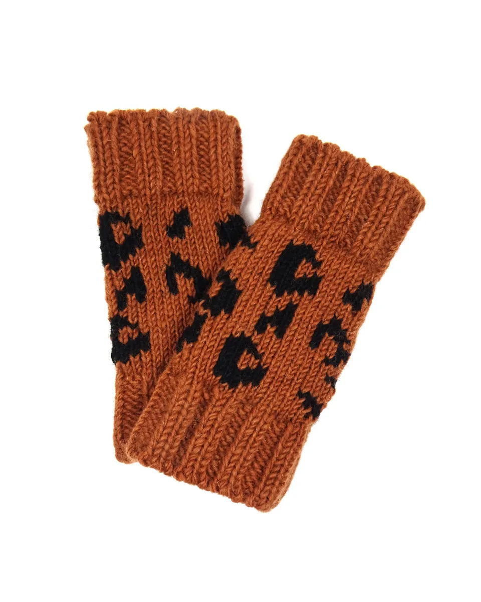 Leopard Fingerless Gloves