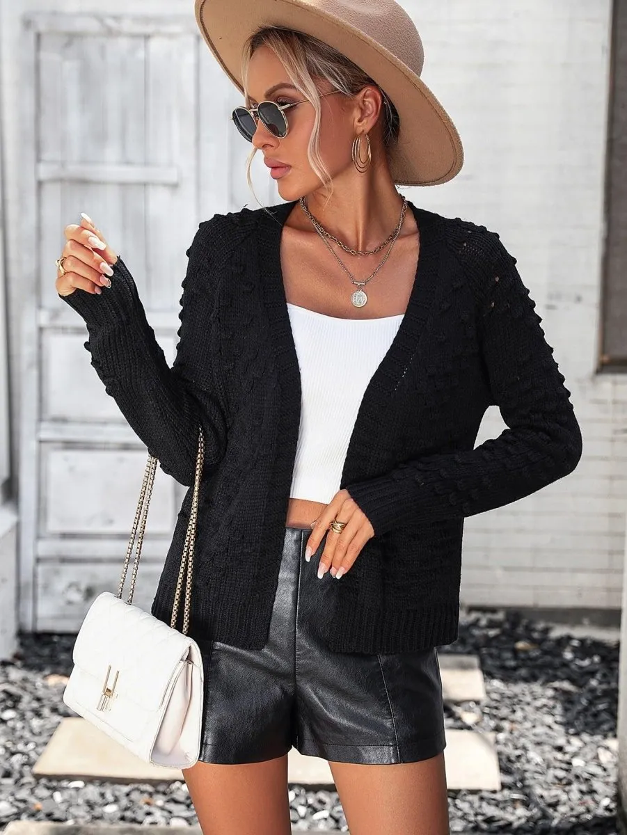 Long Sleeve Ribbed Cardigan