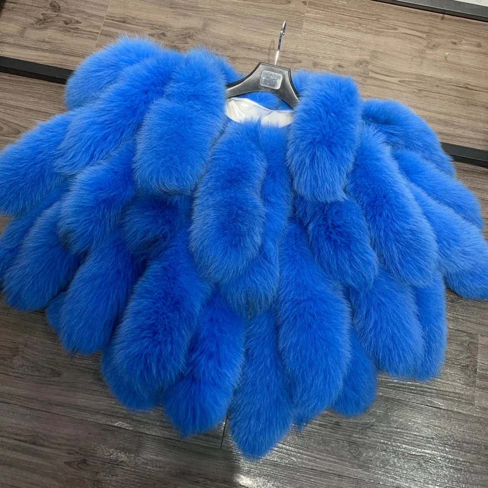 Luxury Women's Real Fox Fur Shoulder Shawl