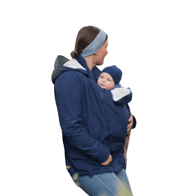 Mamalila Cosy Allrounder Softshell Maternity and Babywearing Jacket - Navy