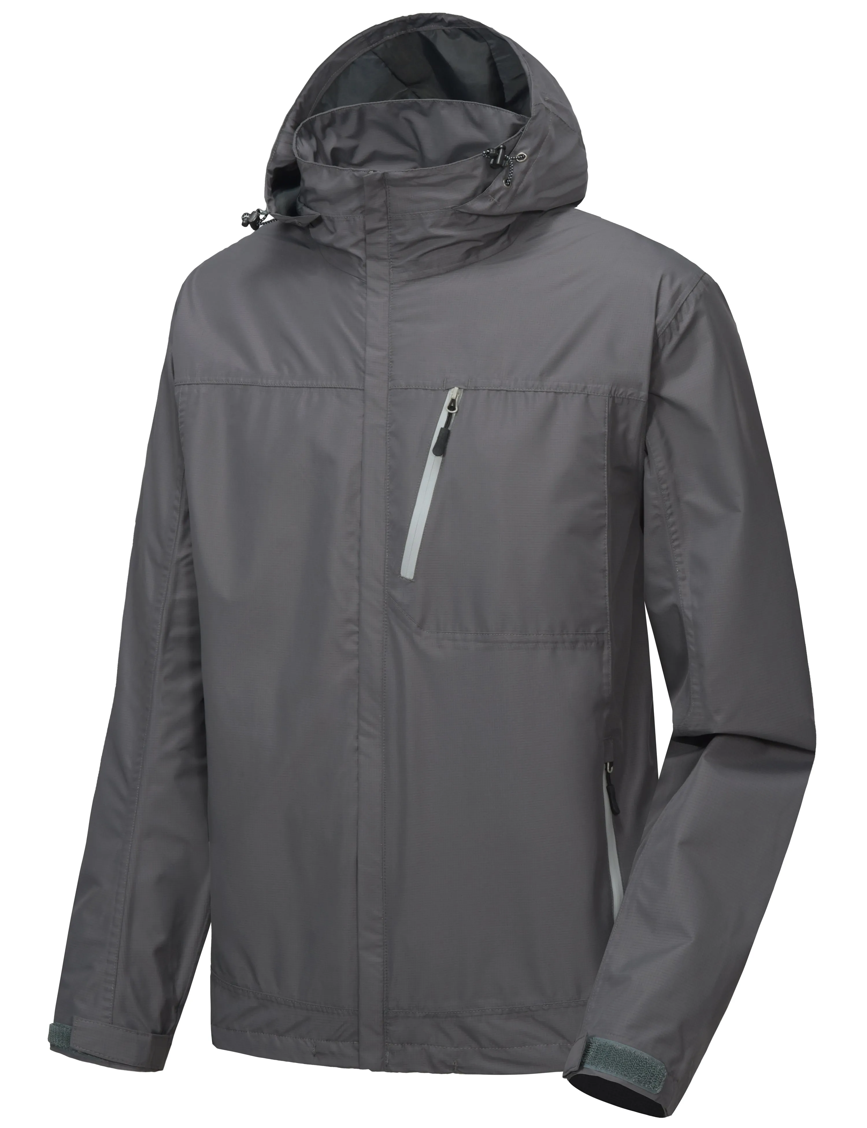 Men's Waterproof Hooded Hiking Travel Rain Shell Jacket