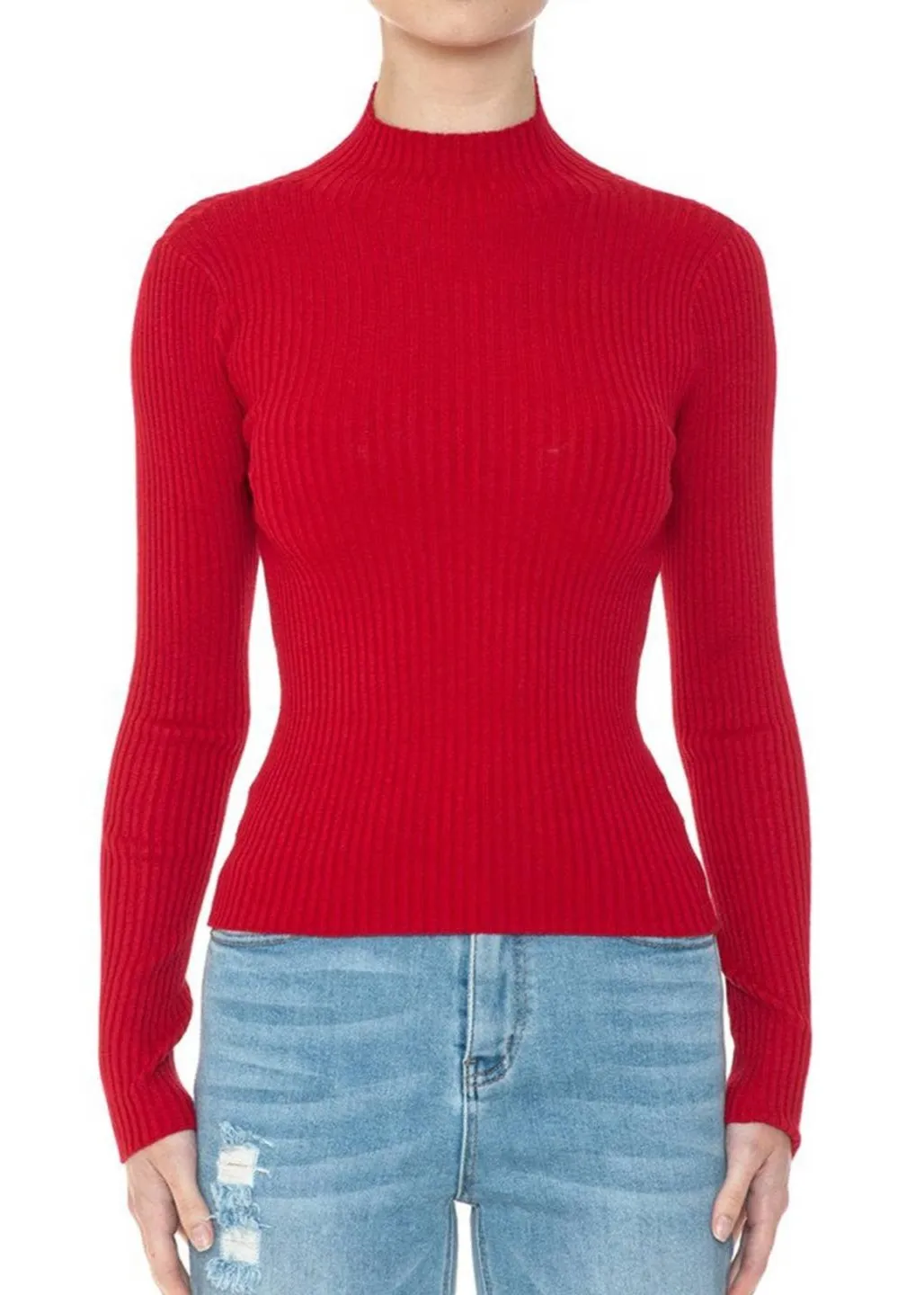 Mira Mock Neck Sweater Top