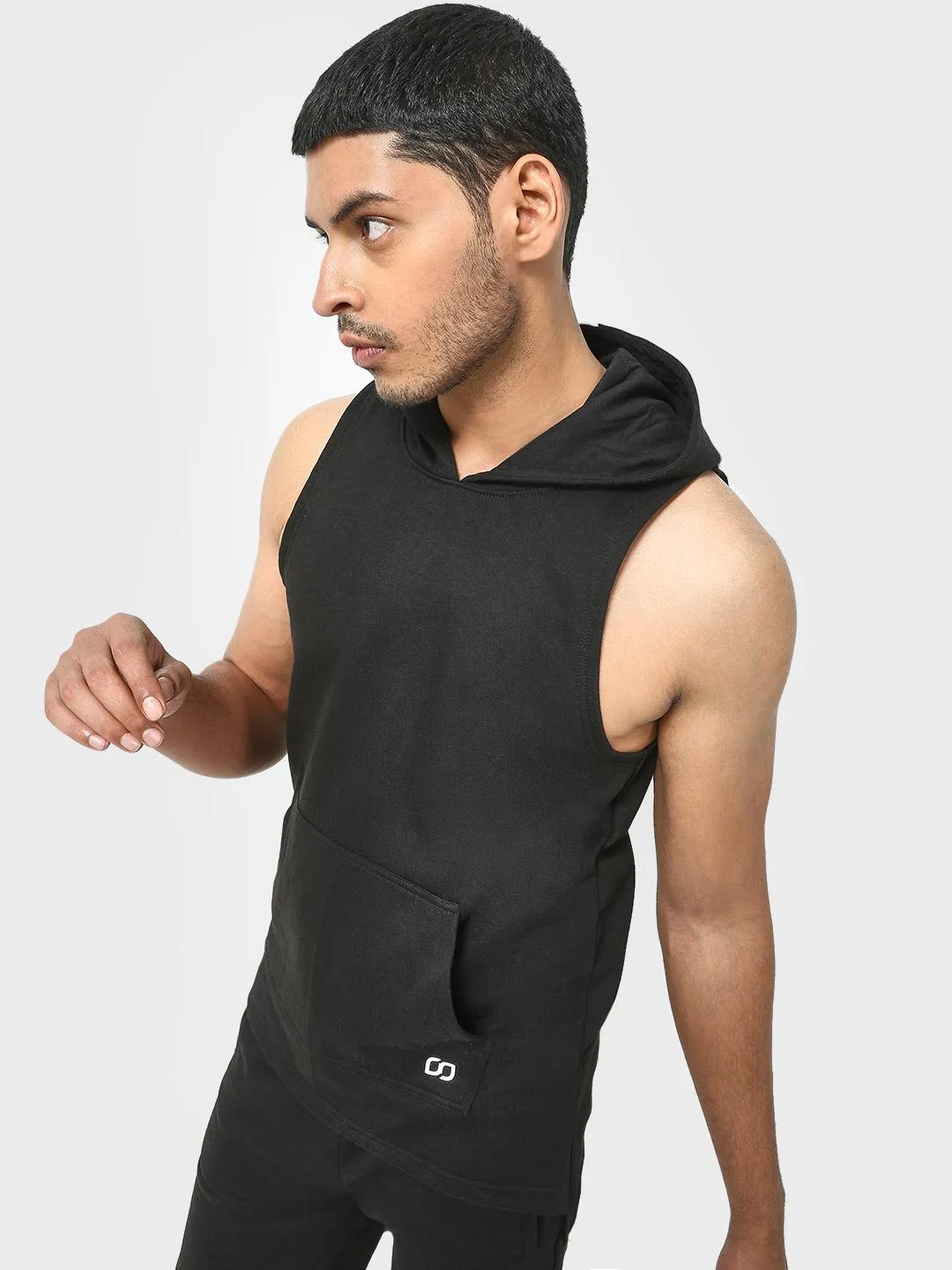 ONE/ZERO by KOOVS Longline Kangaroo Pocket Training Hoodie