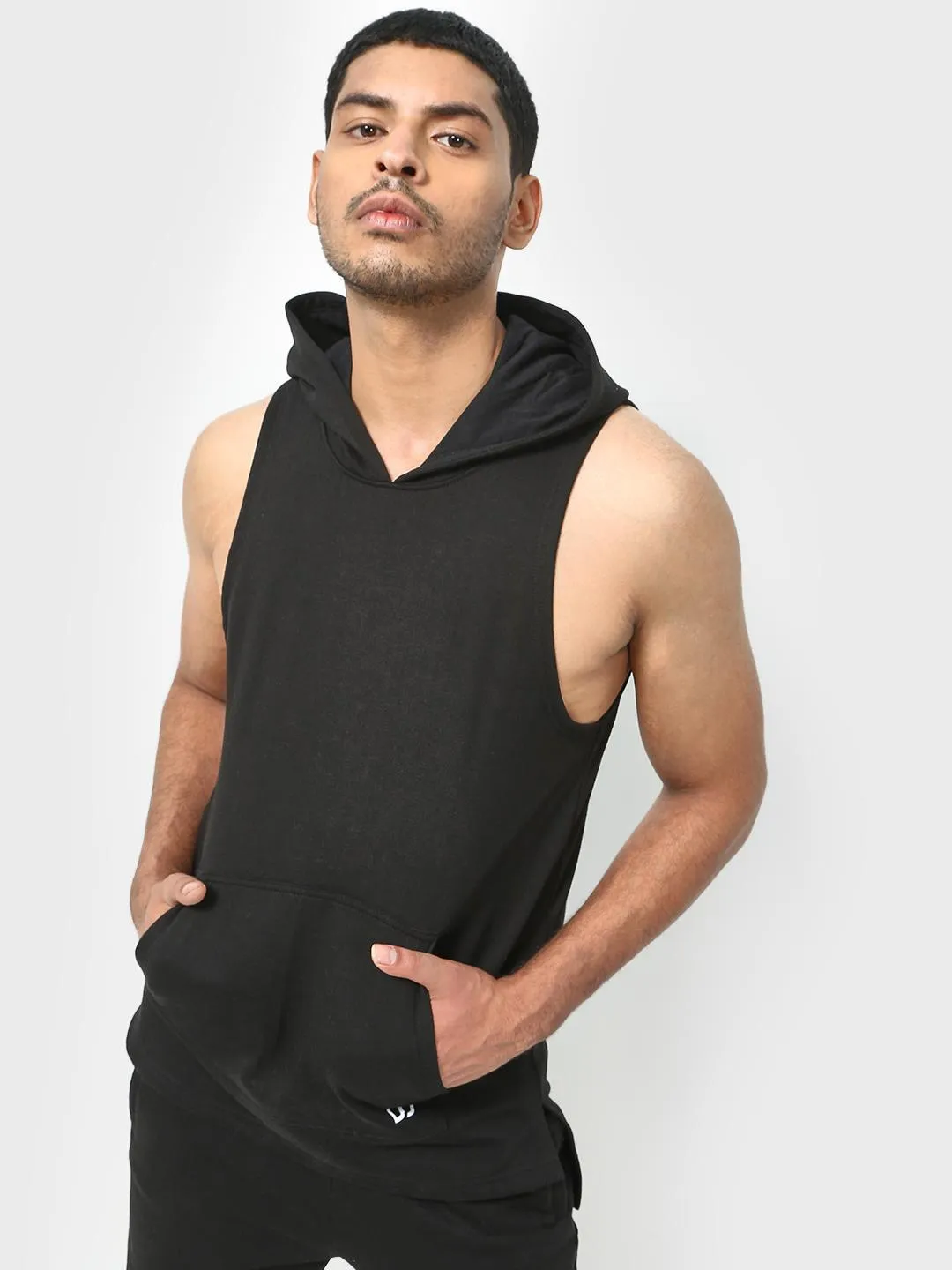 ONE/ZERO by KOOVS Longline Kangaroo Pocket Training Hoodie