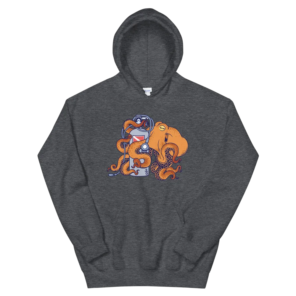 Orange Octogen Scuba Hoodie - Unisex - Perfect for Diving Enthusiasts