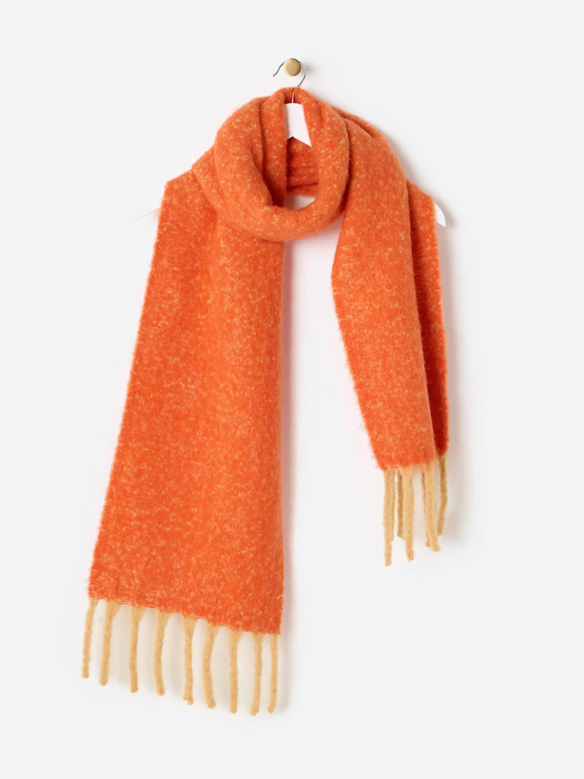 Orange speckled heavyweight scarf