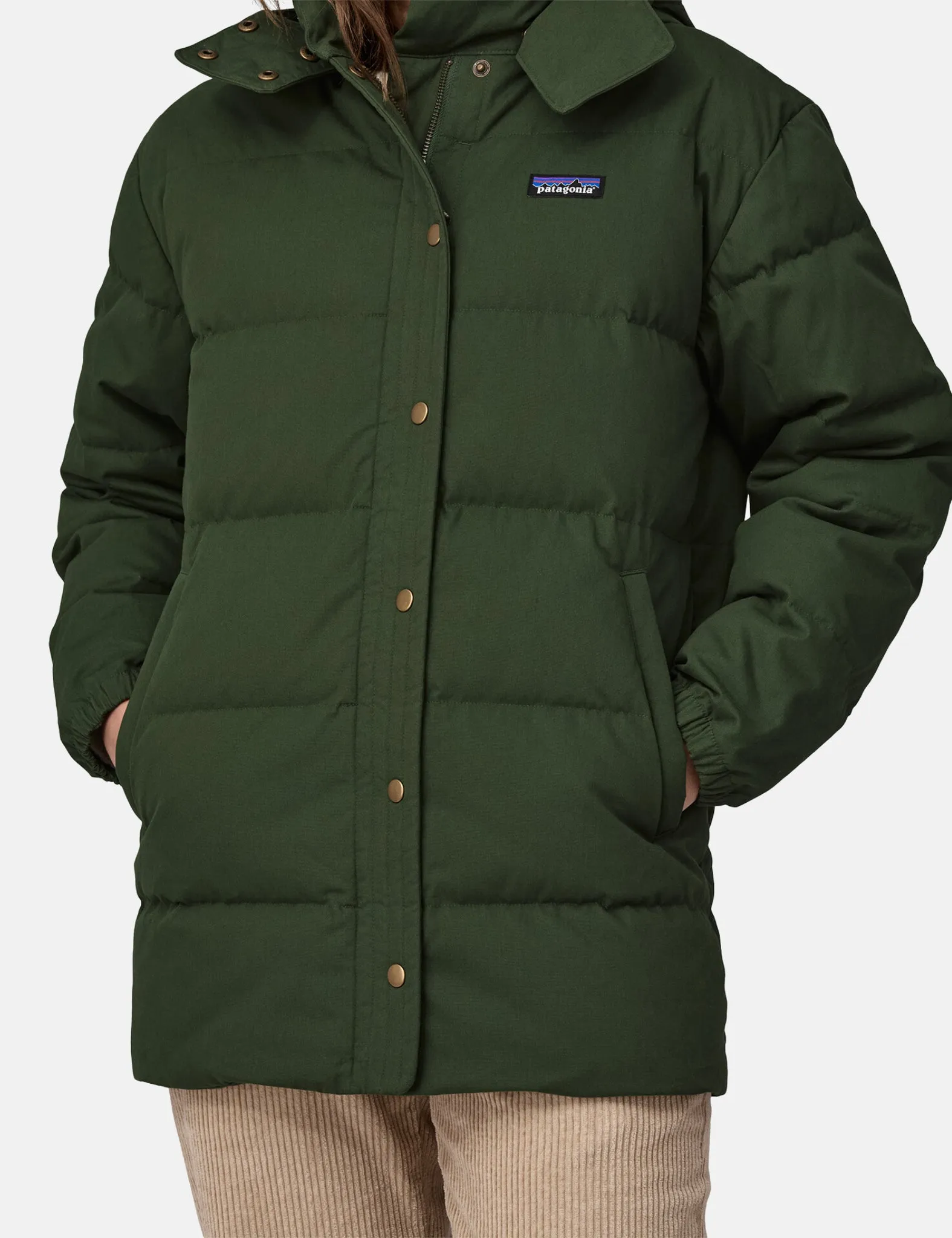 Patagonia Women's Cotton Down Parka - Torrey Pine Green