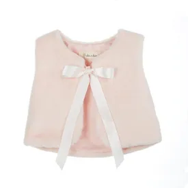 Pink Fur Ribbon Vest