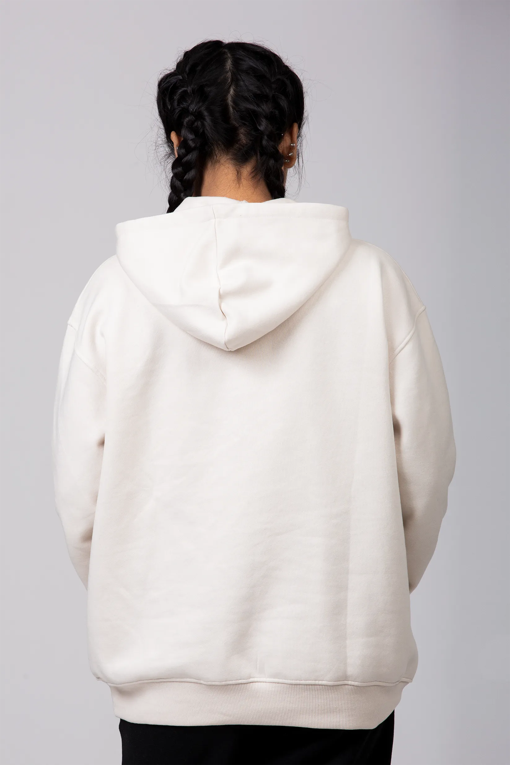 Premium Boxy Drop Shoulder Hoodie | Beige