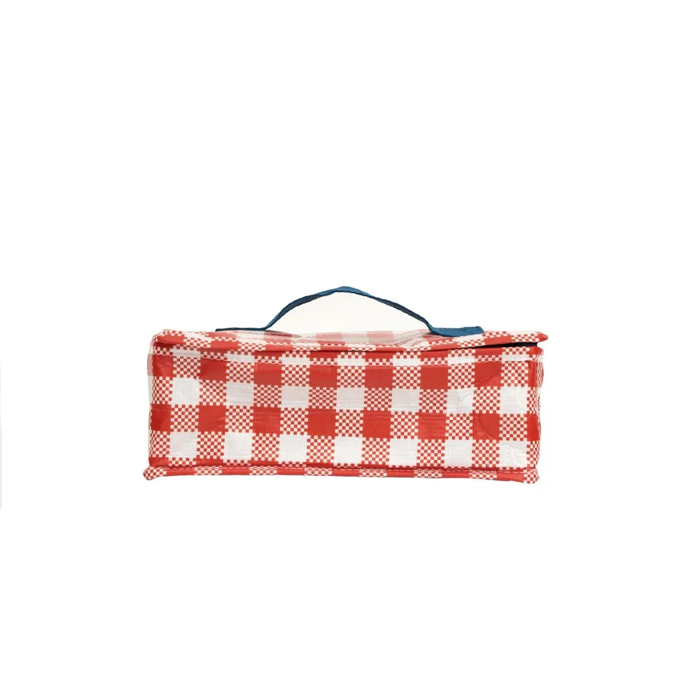 Project Ten Red Checkerboard Takeaway Bag