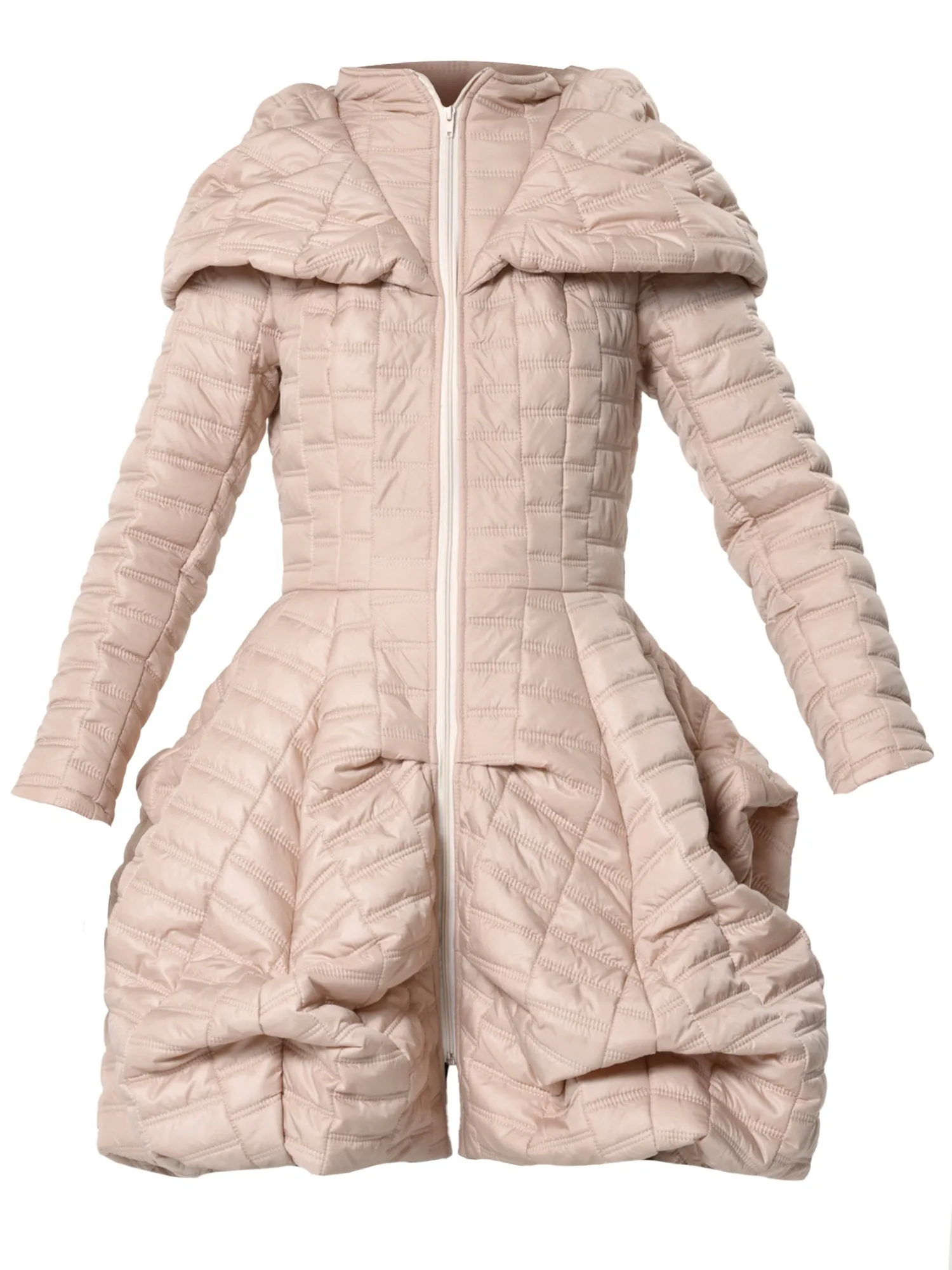 Puffer Coat With Large Collar