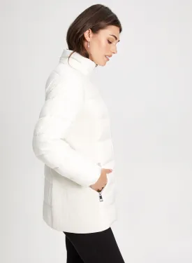 Quilted Vegan Down Belt Coat