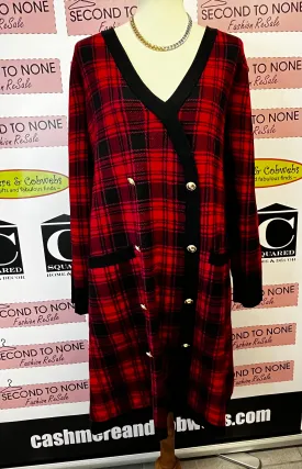 Red Plaid Sweater Dress (Size 22/24)