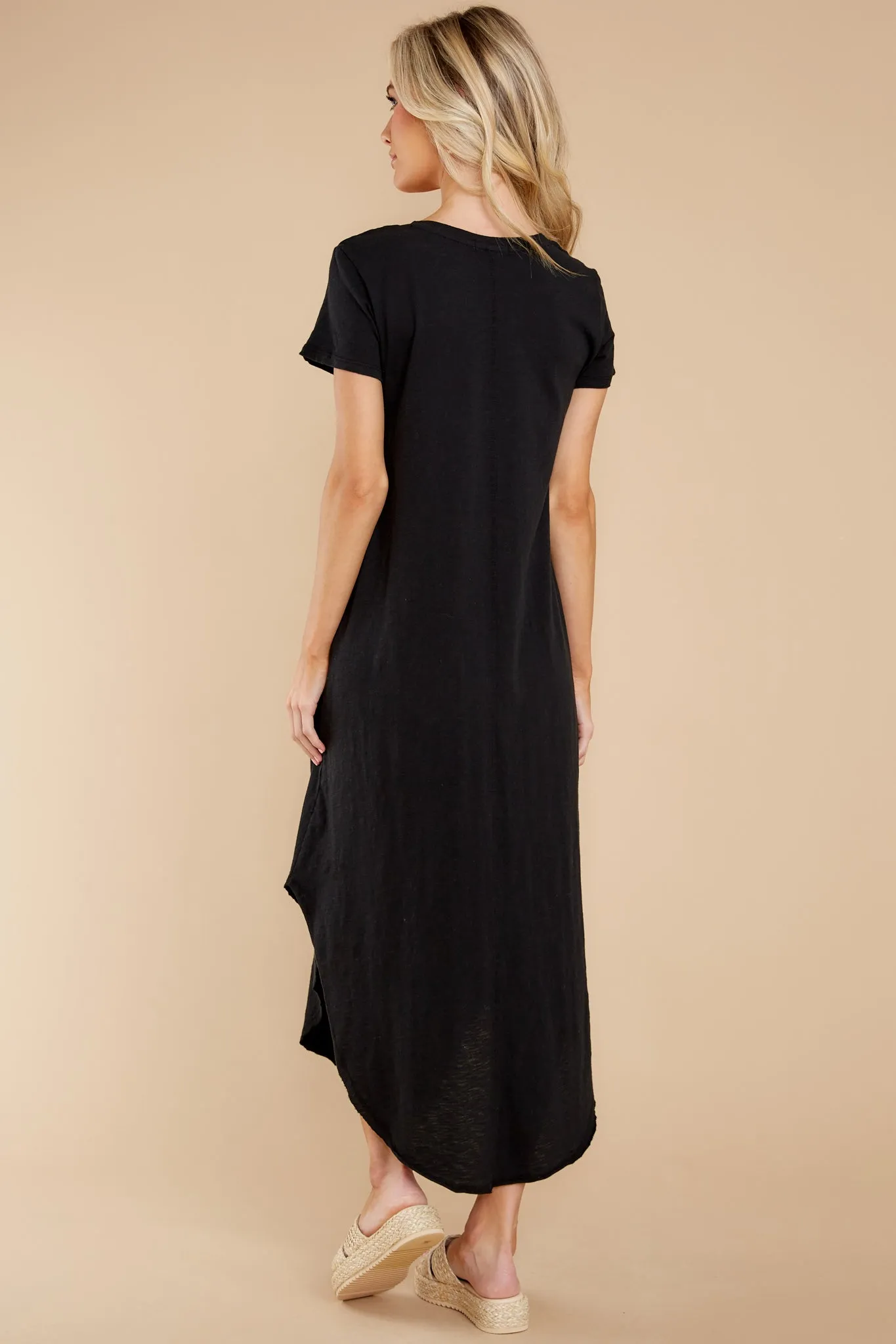 Reverie Black Short Sleeve Dress