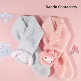 Sanrio My Melody Cinnamoroll Fluffy Scarf Winter Accessories