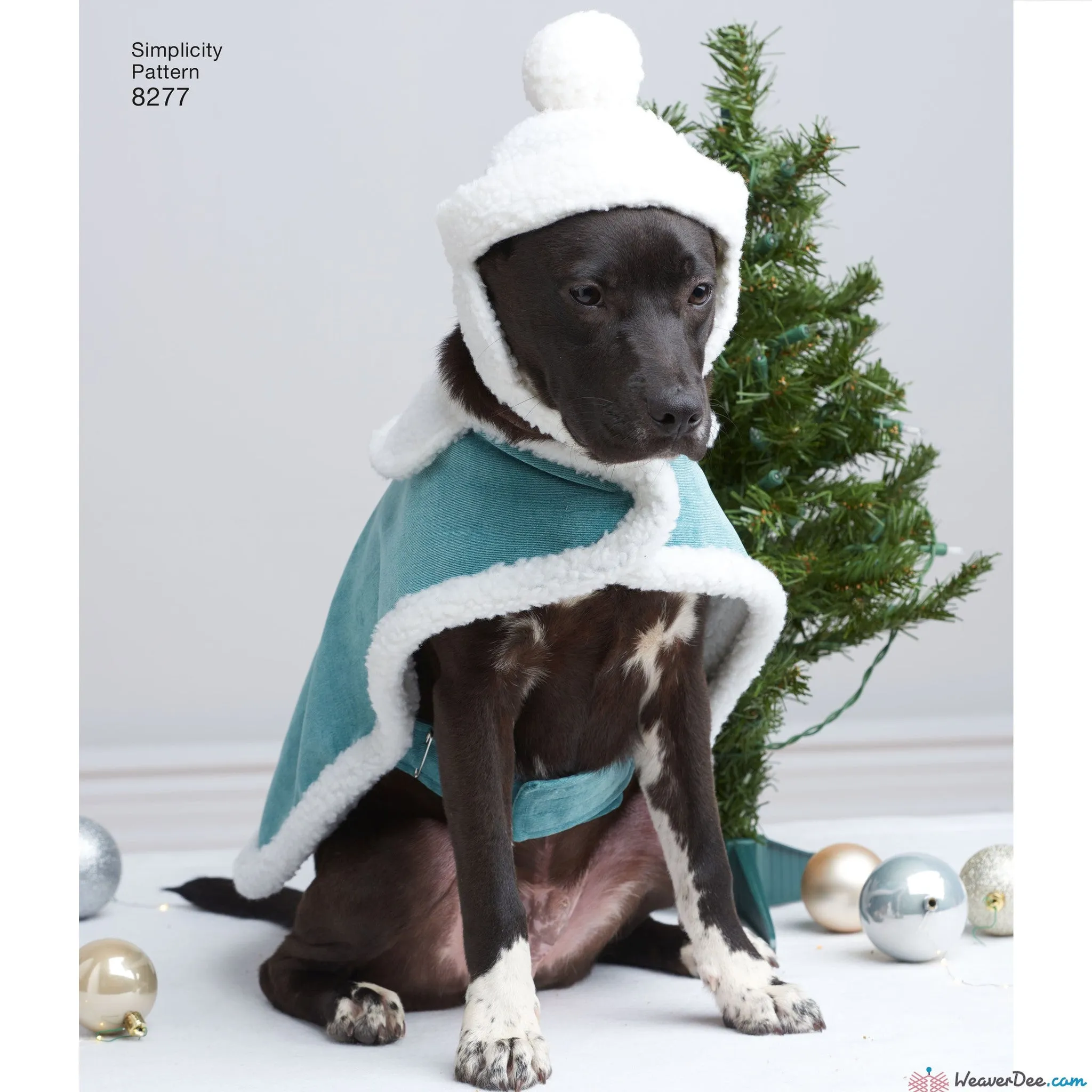 Simplicity Pattern S8277 Christmas / Holiday Theme Fleece Dog Coats & Hats in 3 Sizes