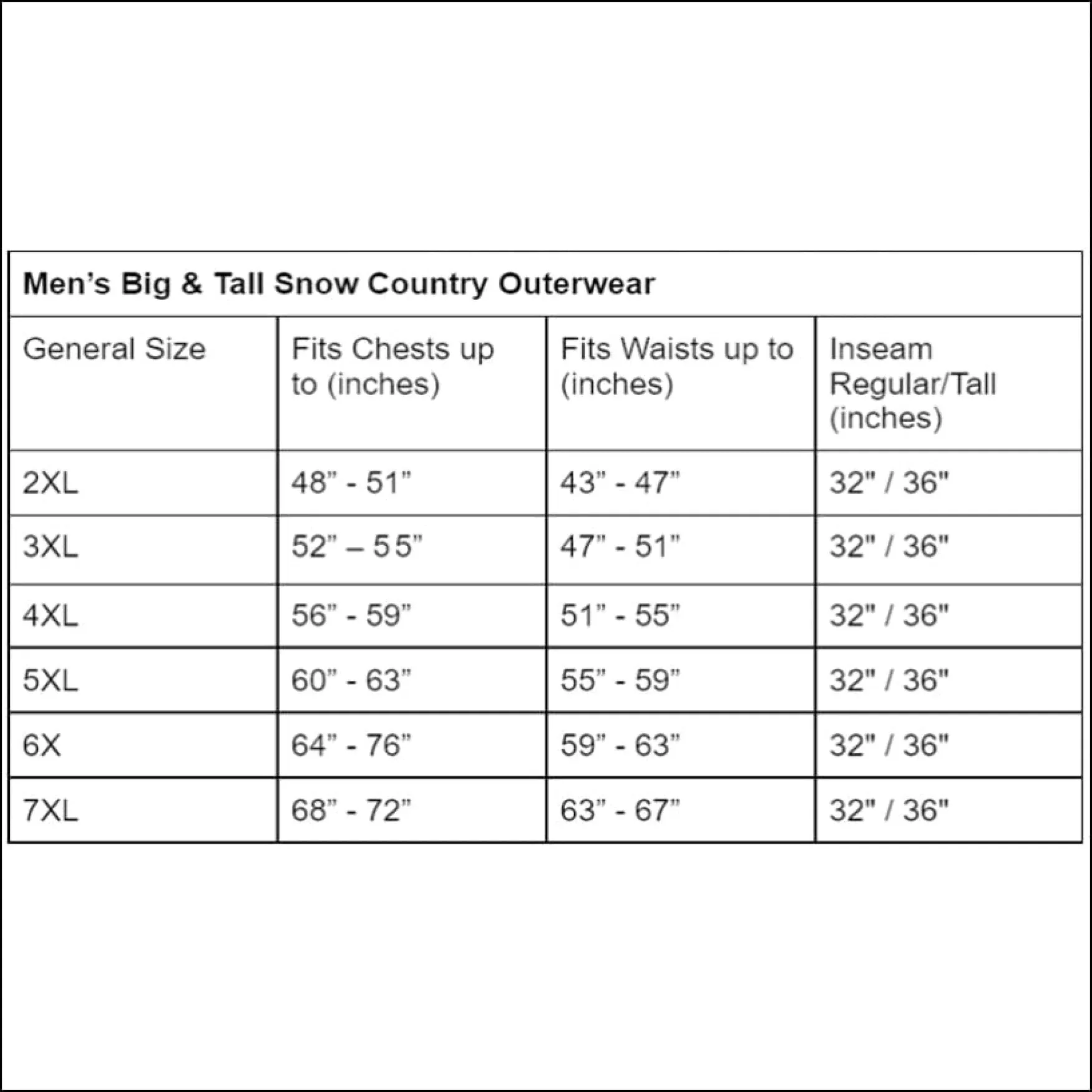 Snow Country Outerwear Men’s Big Sizes 2Xl-7XL Winter Insulated Winter Parka Coat Traverse