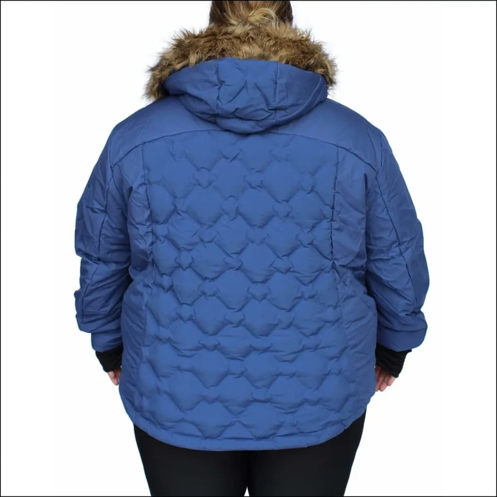 Snow Country Outerwear Women’s Plus Size 1X-2X Ski Coat Jacket Winter Hailstone Alternative Down