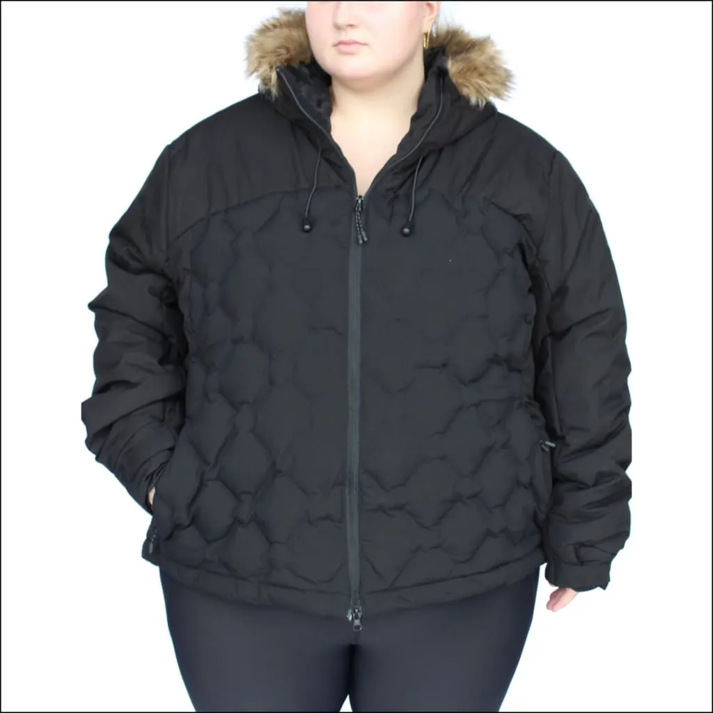 Snow Country Outerwear Women’s Plus Size 1X-2X Ski Coat Jacket Winter Hailstone Alternative Down