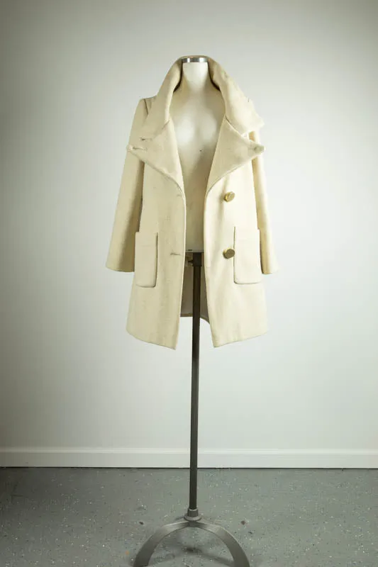 Tae Ivory Wool Short Coat