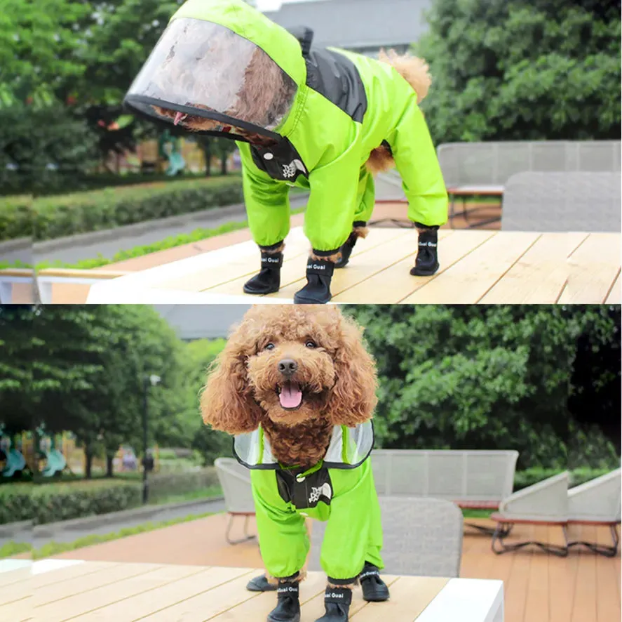 “The Dog Face” Hooded Raincoat and Jumpsuit