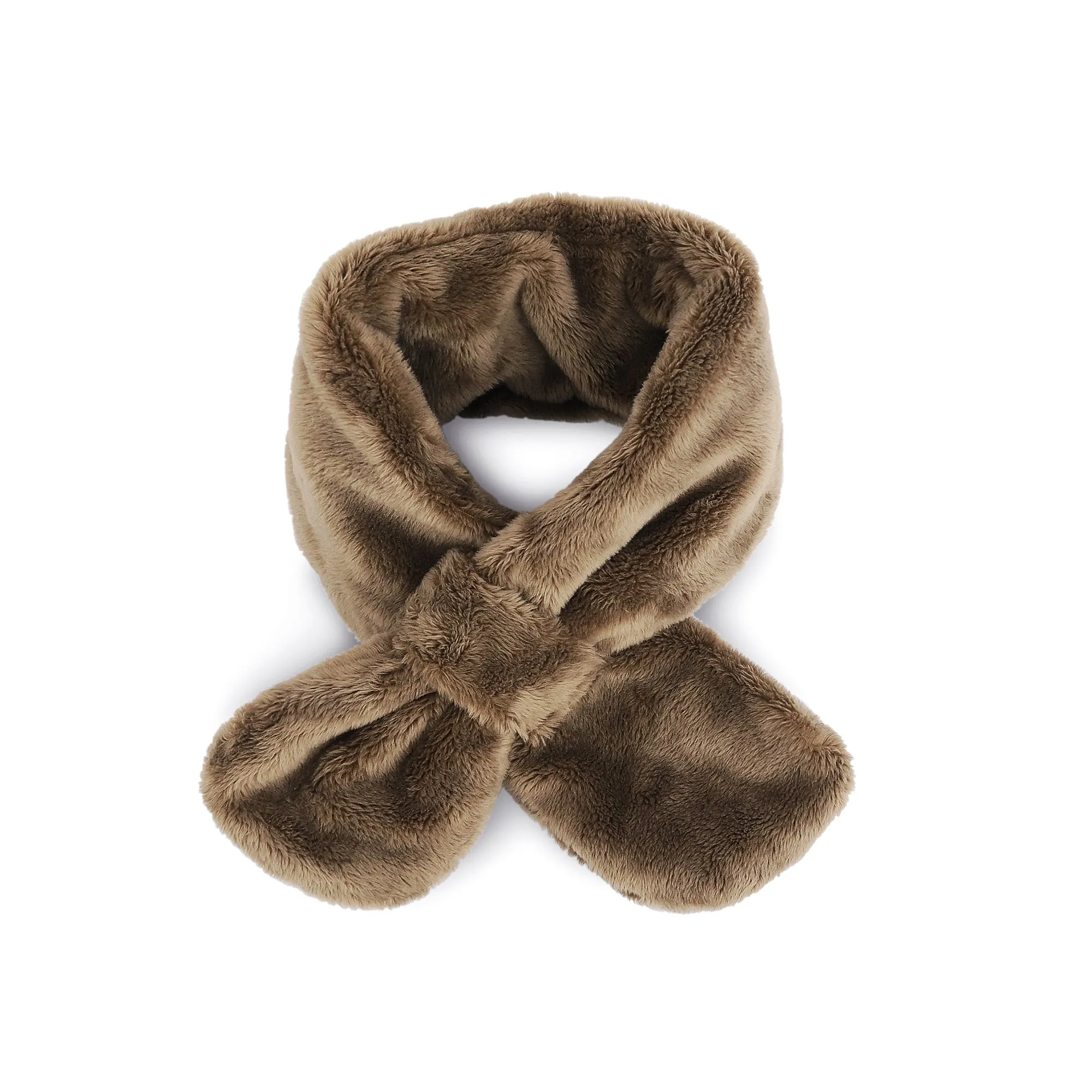 Toddler Winter Fashion Scarf Kids Warm Fluffy Thick Fleece Baby Neck Warmer | Brown