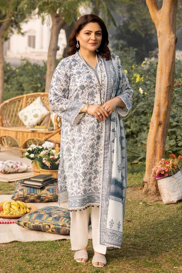 Tribute To Mothers '24 - 3Pc Printed Lawn Unstitched Suit Cl-42193 B