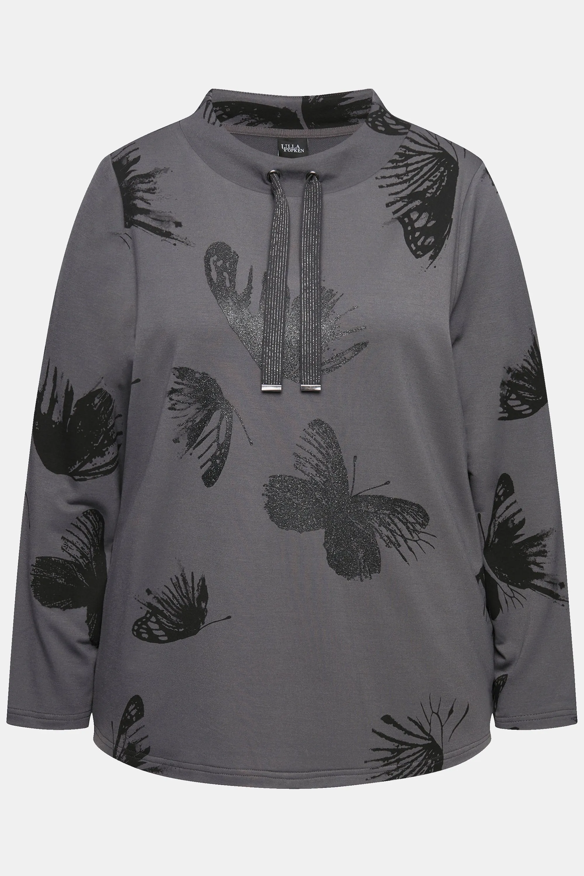 Ulla Popken Grey Butterfly Sweater