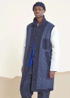 Universal Works Insulated Over Coat Navy Reversable