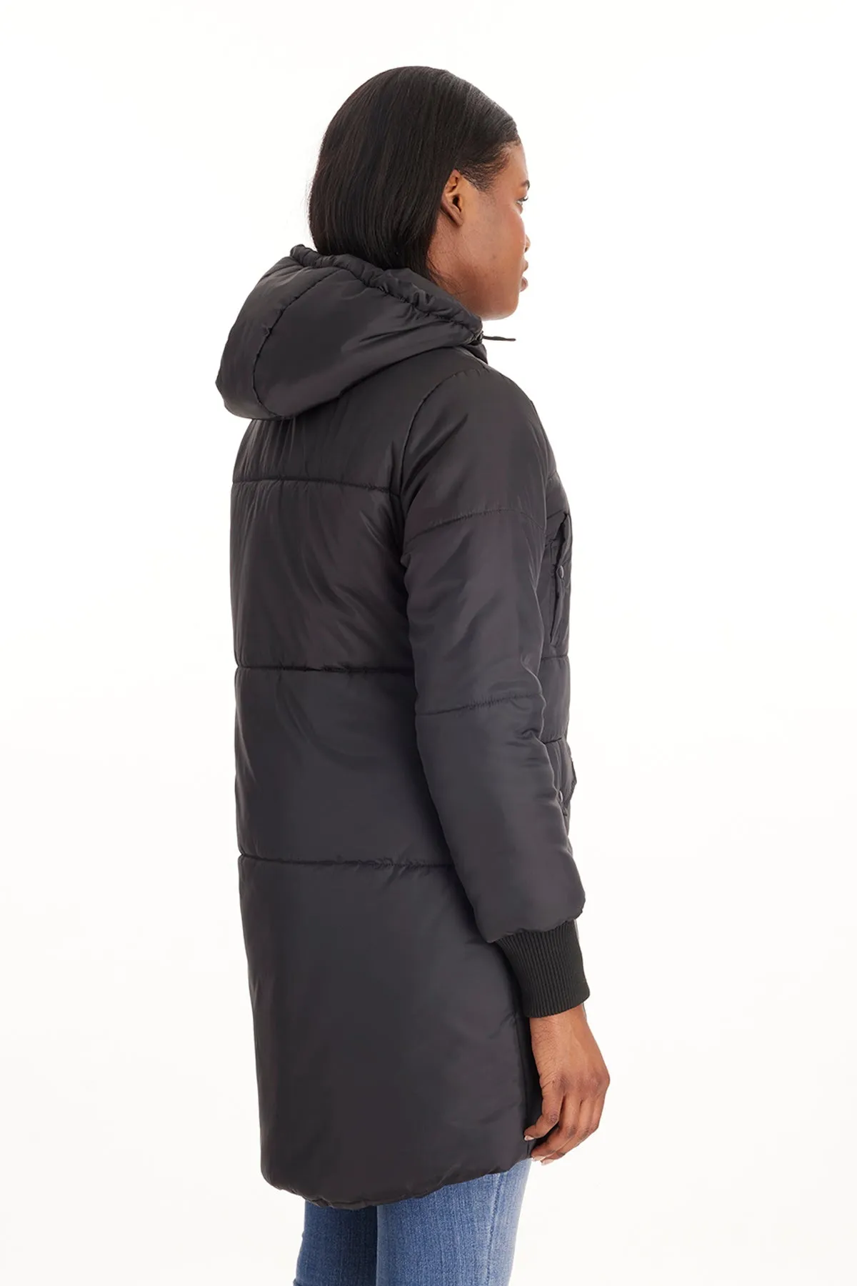 Waterproof Mid-Thigh Bomber Winter Coat