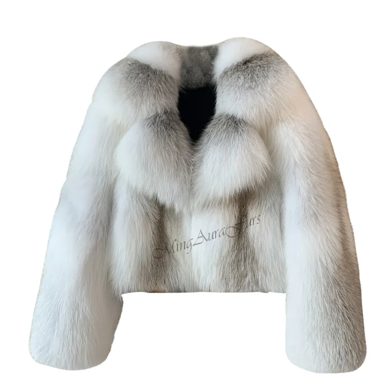 Women's Real Fox Fur Coat  - Fawn Light Fox - G0019